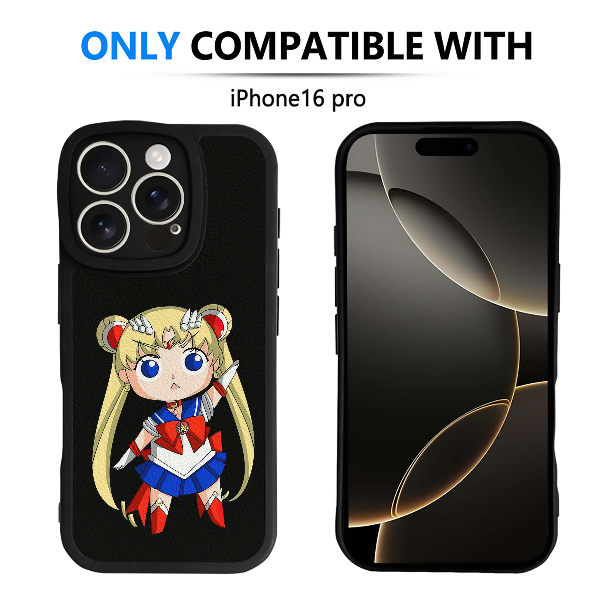 （画像用） 美少女戦士セーラームーン 月野 うさぎ つきの うさぎ Sailor Moon Tsukino Usagi 【iPhone 16シリーズ対応】シリコンスマホケース（レザー調） 材質：シリコン